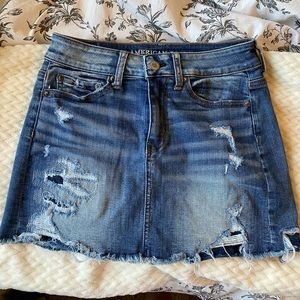 american eagle denim skirt
